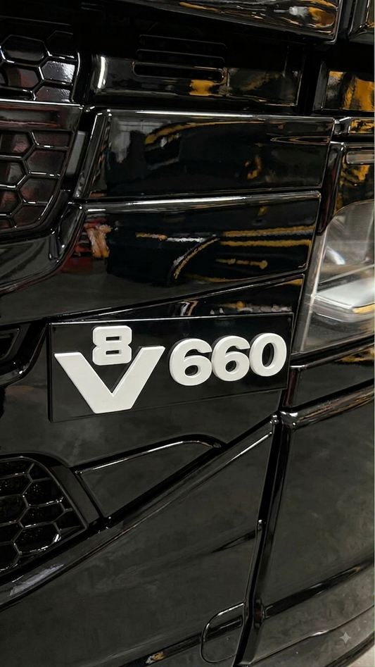 old-school V8 660 sign